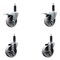 Service Caster 4'' Semi Steel Swivel 1'' Expanding Stem Caster Set 2 Total Lock Brakes, 4PK SCC-EXTTL20S415-SSR-2-S-2-1 - alternate 1